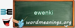 WordMeaning blackboard for ewenki